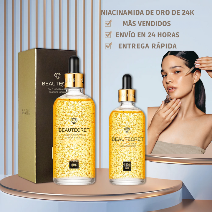 Sérum facial con oro de 24K para luminosidad y firmeza de la piel